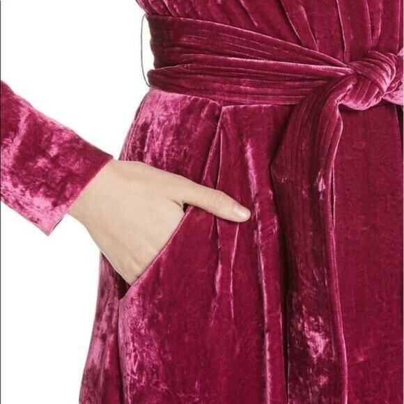 A.L.C. Kiera Dress Crushed Velvet Pink - Picture 4 of 13